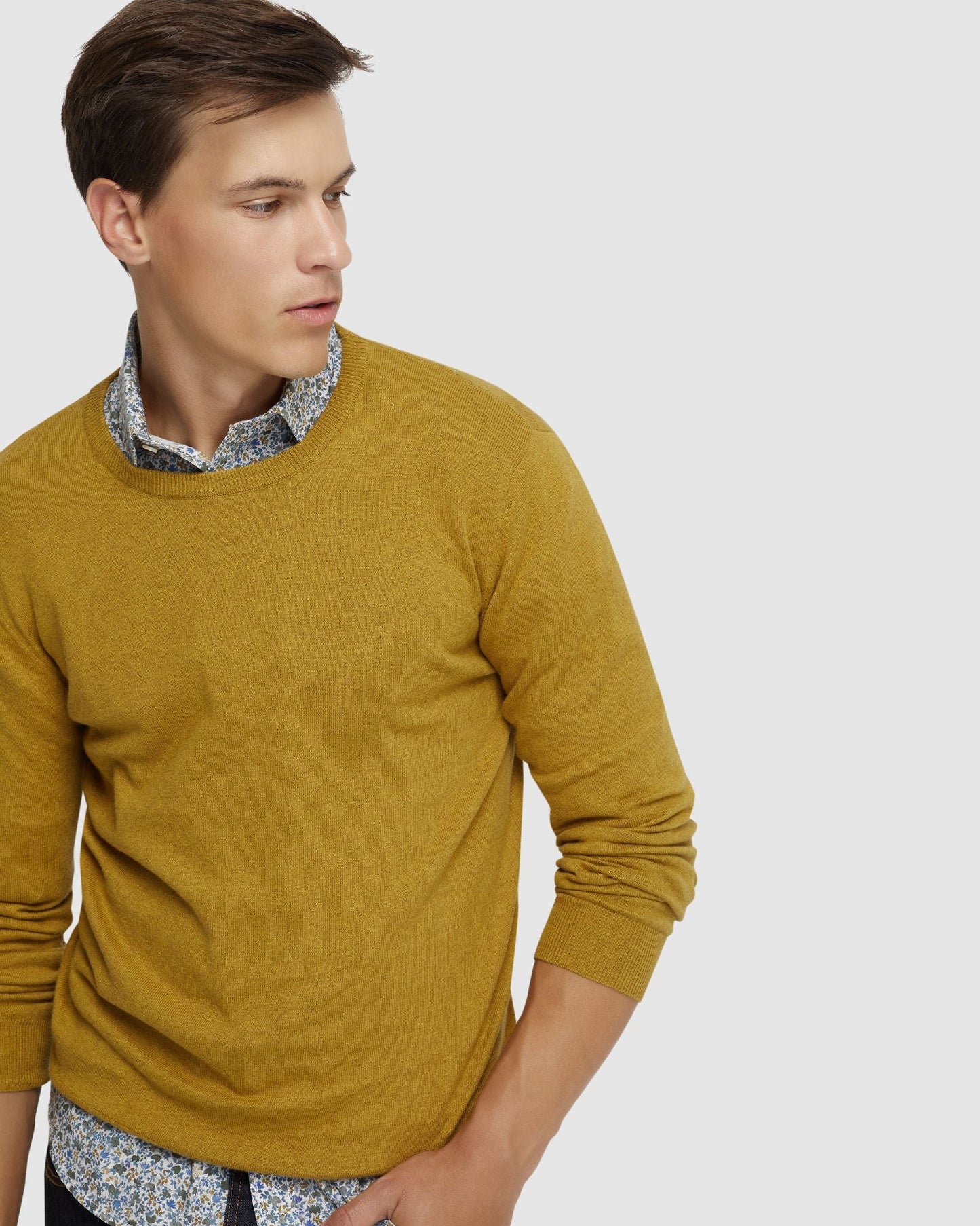 Crew Neck Cotton Cashmere Knit