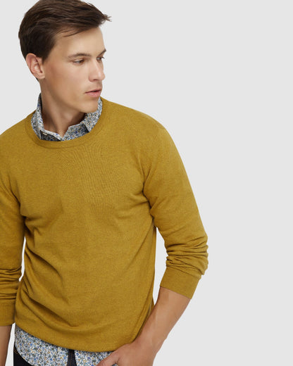 Crew Neck Cotton Cashmere Knit