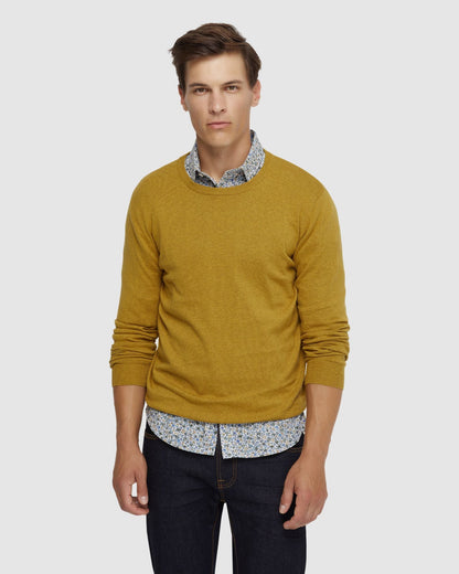 Crew Neck Cotton Cashmere Knit