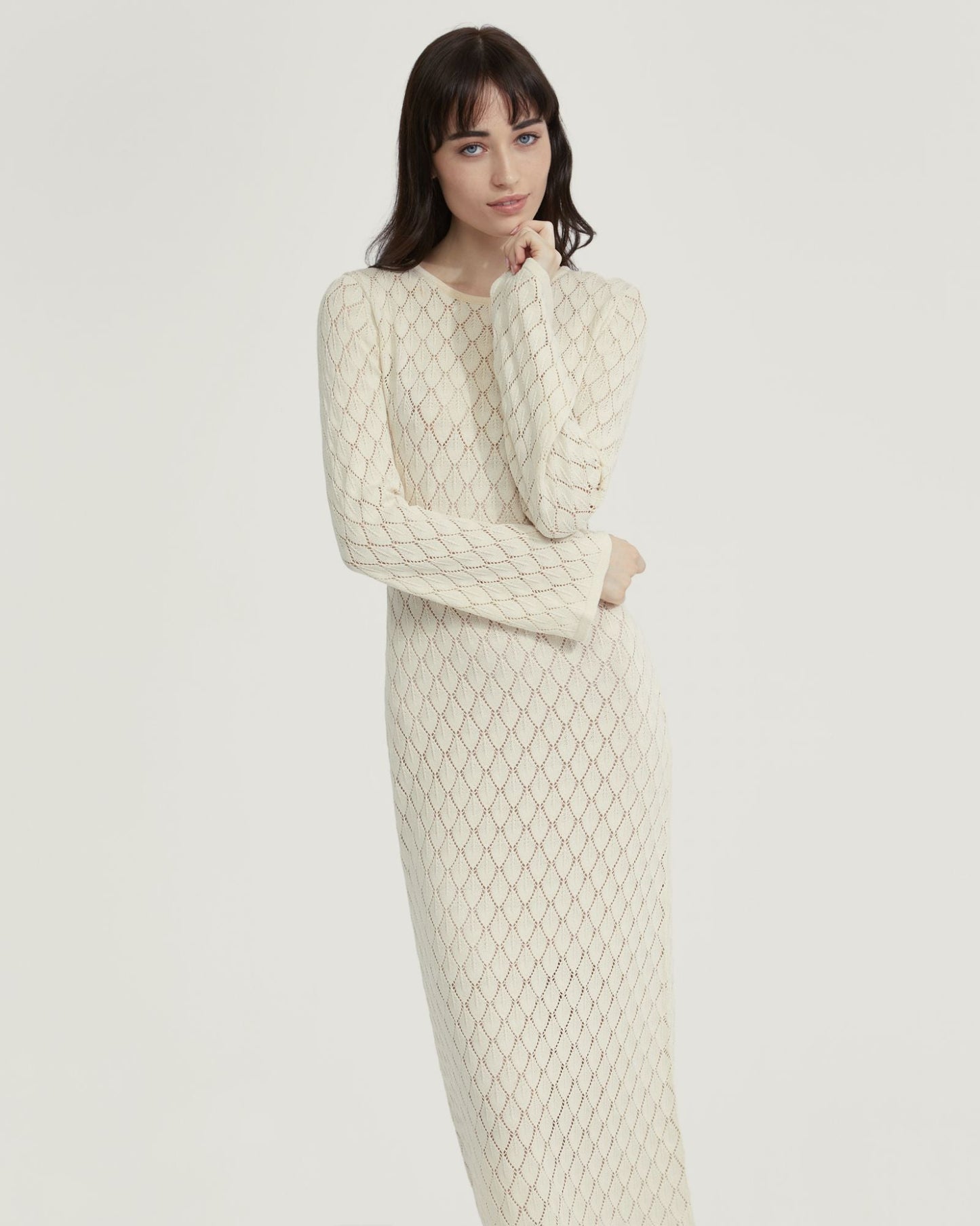 Aime Pointelle Dress With Slip