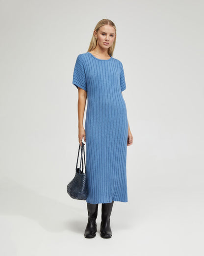 Maya Rib Short Sleeve Dress