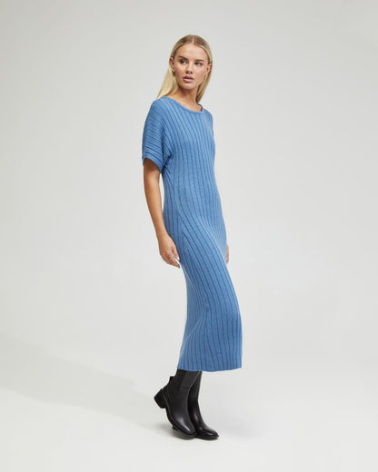 Maya Rib Short Sleeve Dress