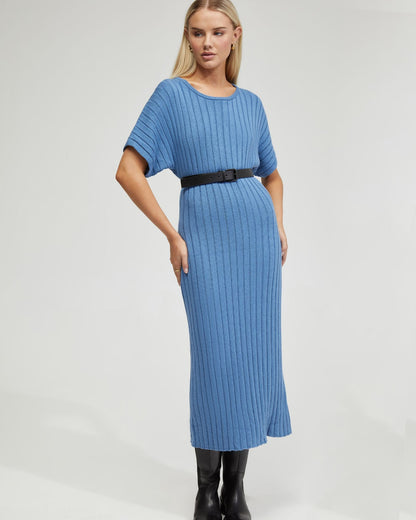 Maya Rib Short Sleeve Dress