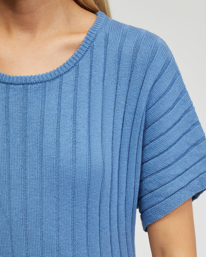 Maya Rib Short Sleeve Dress