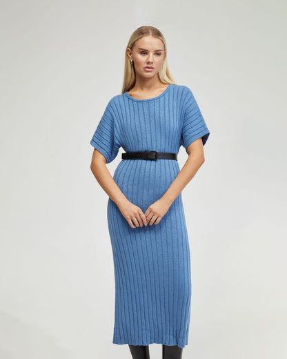 Maya Rib Short Sleeve Dress