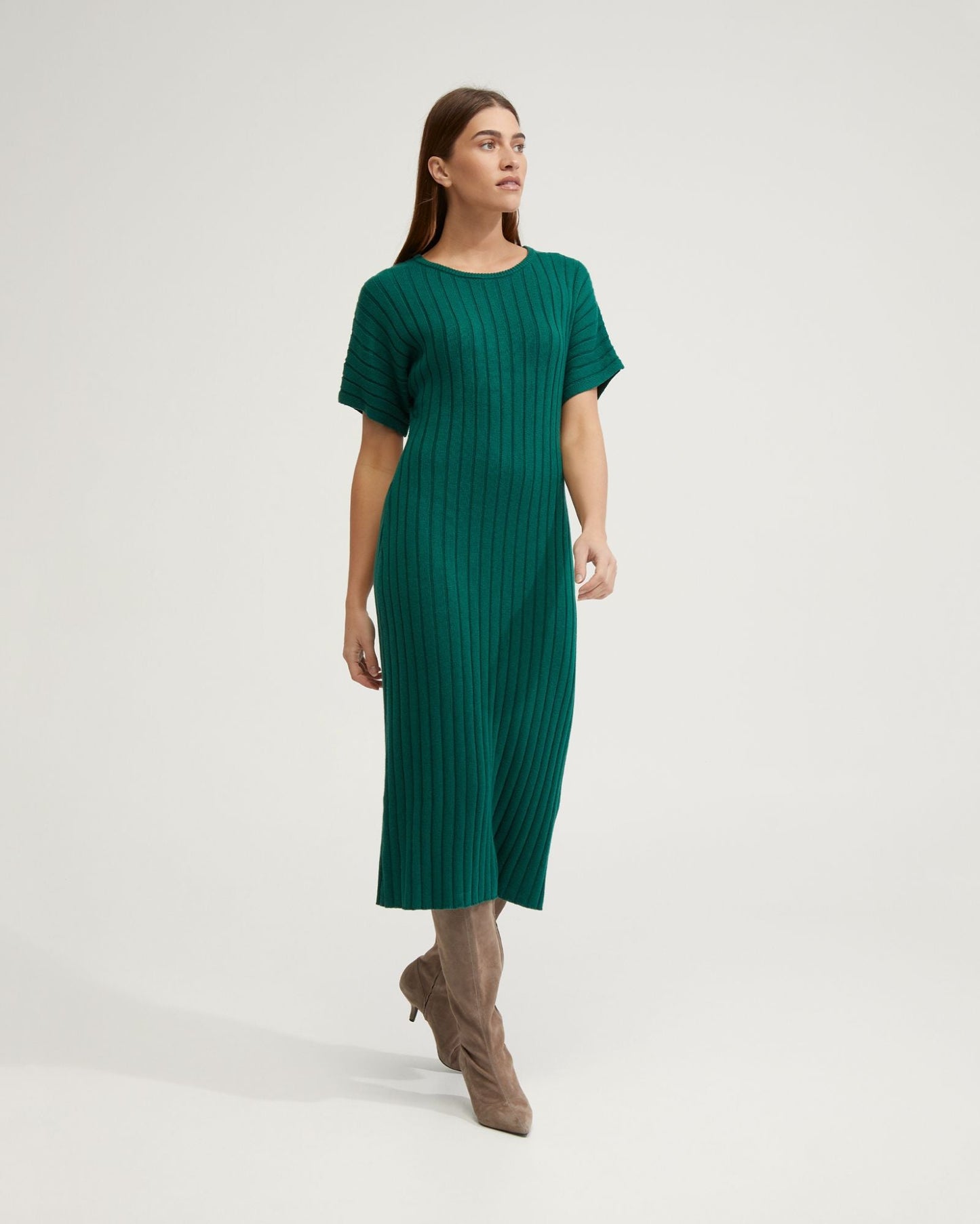 Maya Rib Short Sleeve Dress