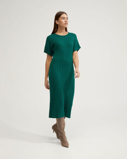 Maya Rib Short Sleeve Dress
