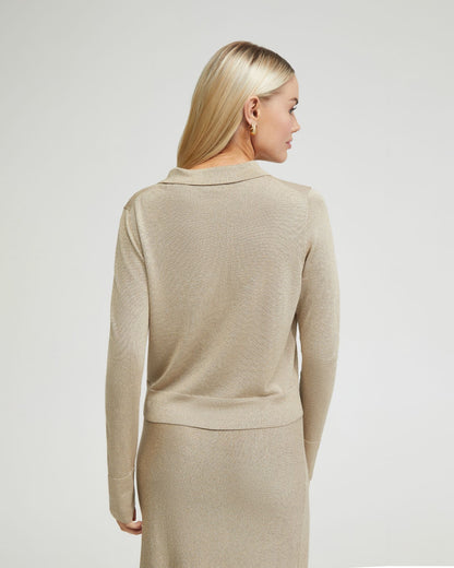 Aggie Knitted Metallic Cardigan