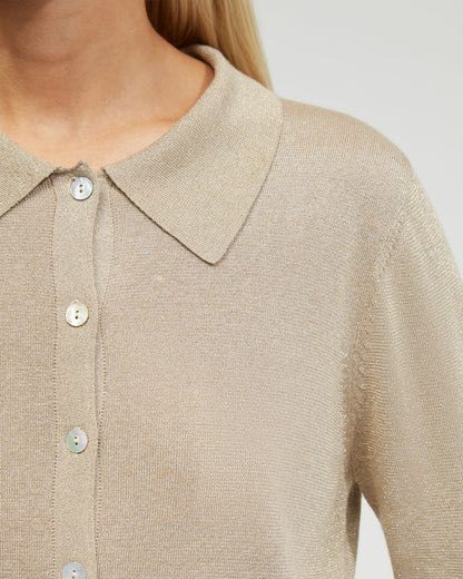 Aggie Knitted Metallic Cardigan