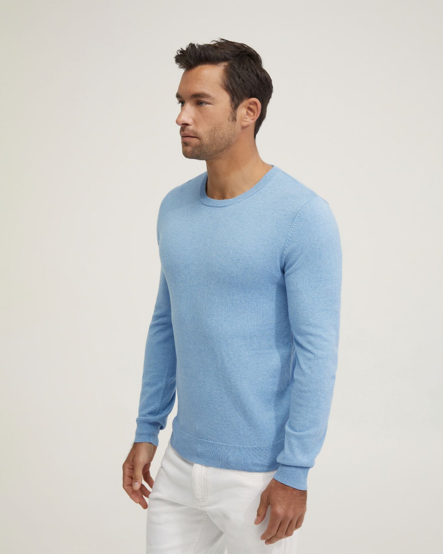 Basic Crew Neck Cashmere Blend Top