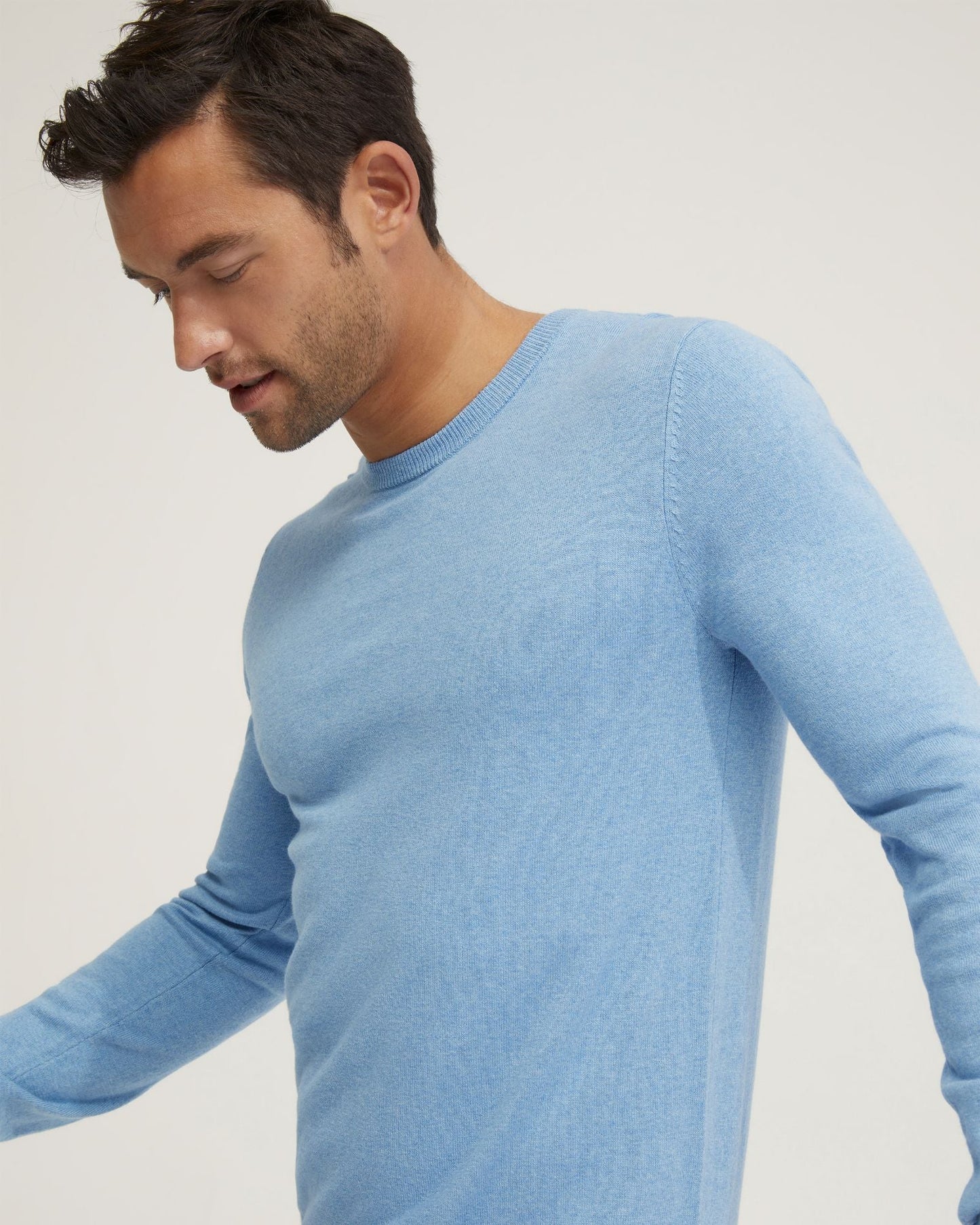 Basic Crew Neck Cashmere Blend Top