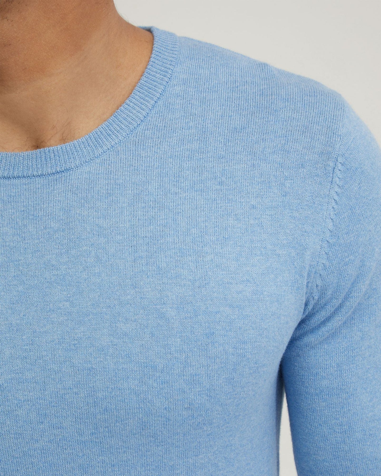 Basic Crew Neck Cashmere Blend Top