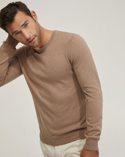 Basic Crew Neck Cashmere Blend Top