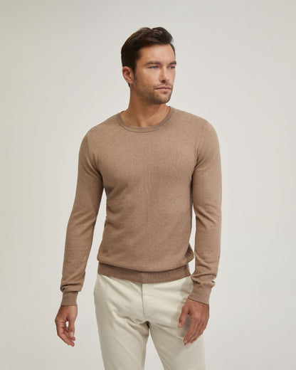 Basic Crew Neck Cashmere Blend Top