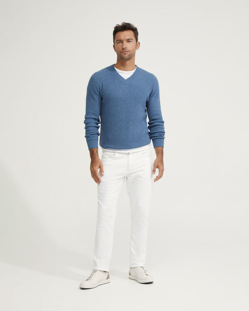 Kane Cotton Rib V-Neck Knit