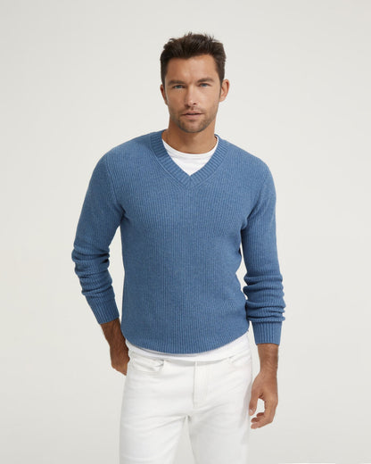 Kane Cotton Rib V-Neck Knit