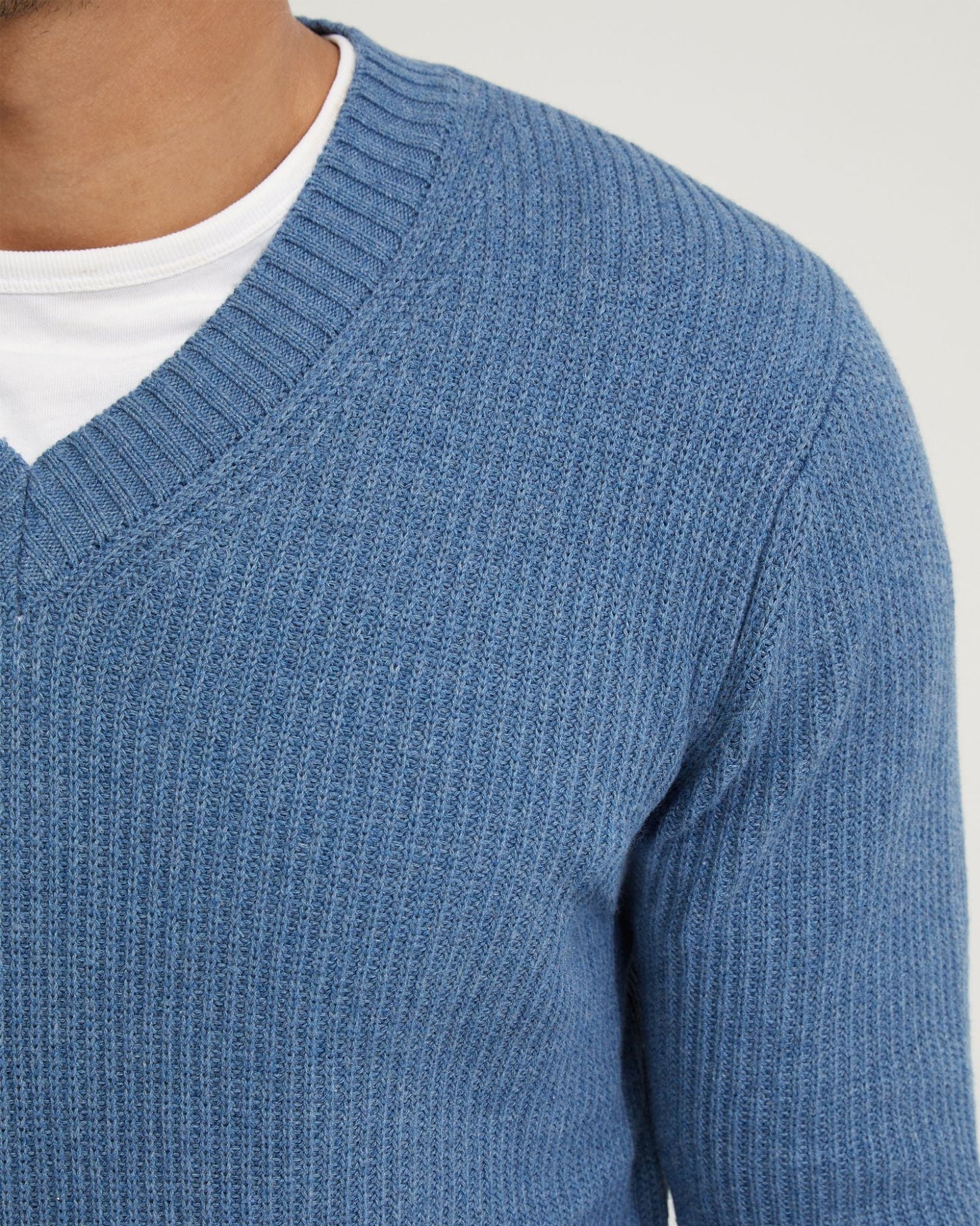 Kane Cotton Rib V-Neck Knit