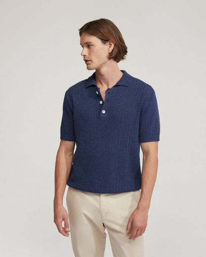 Harrison Cable Knit Polo
