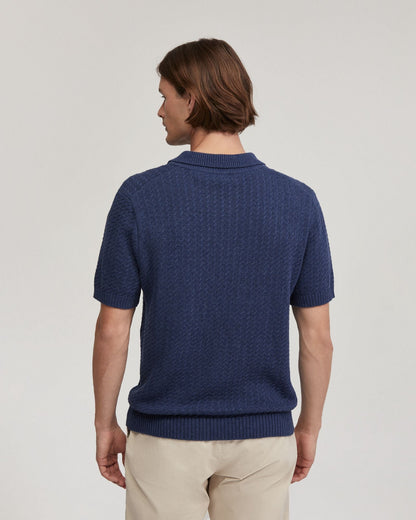 Harrison Cable Knit Polo