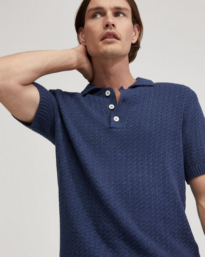 Harrison Cable Knit Polo