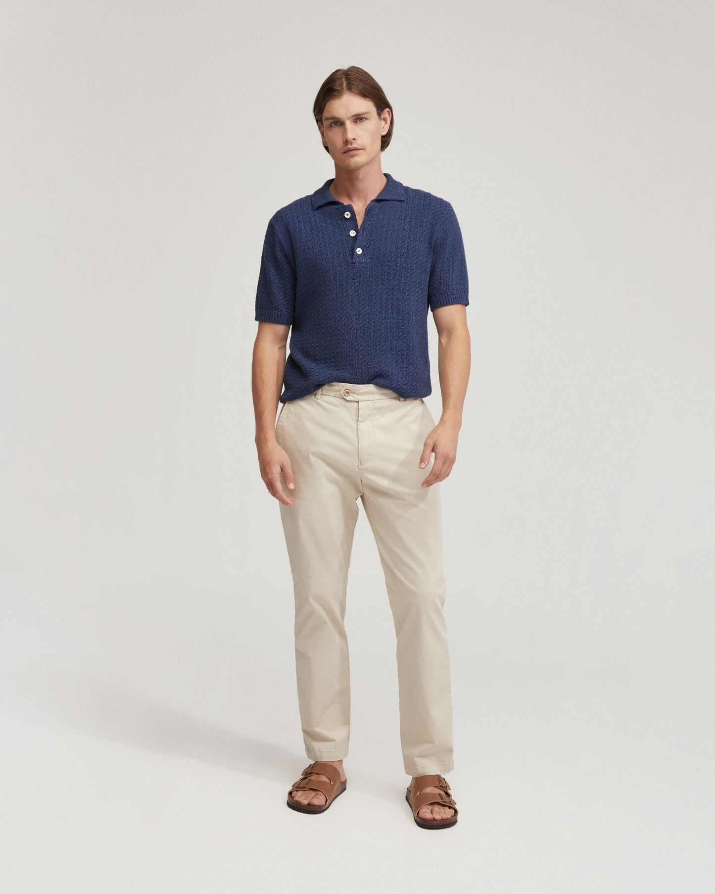 Harrison Cable Knit Polo