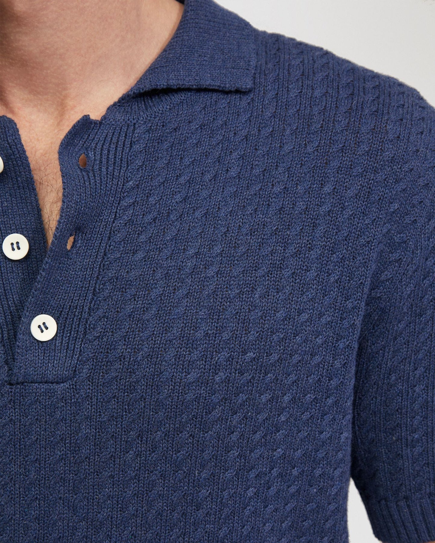 Harrison Cable Knit Polo