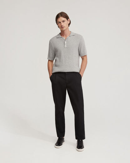 Harrison Cable Knit Polo