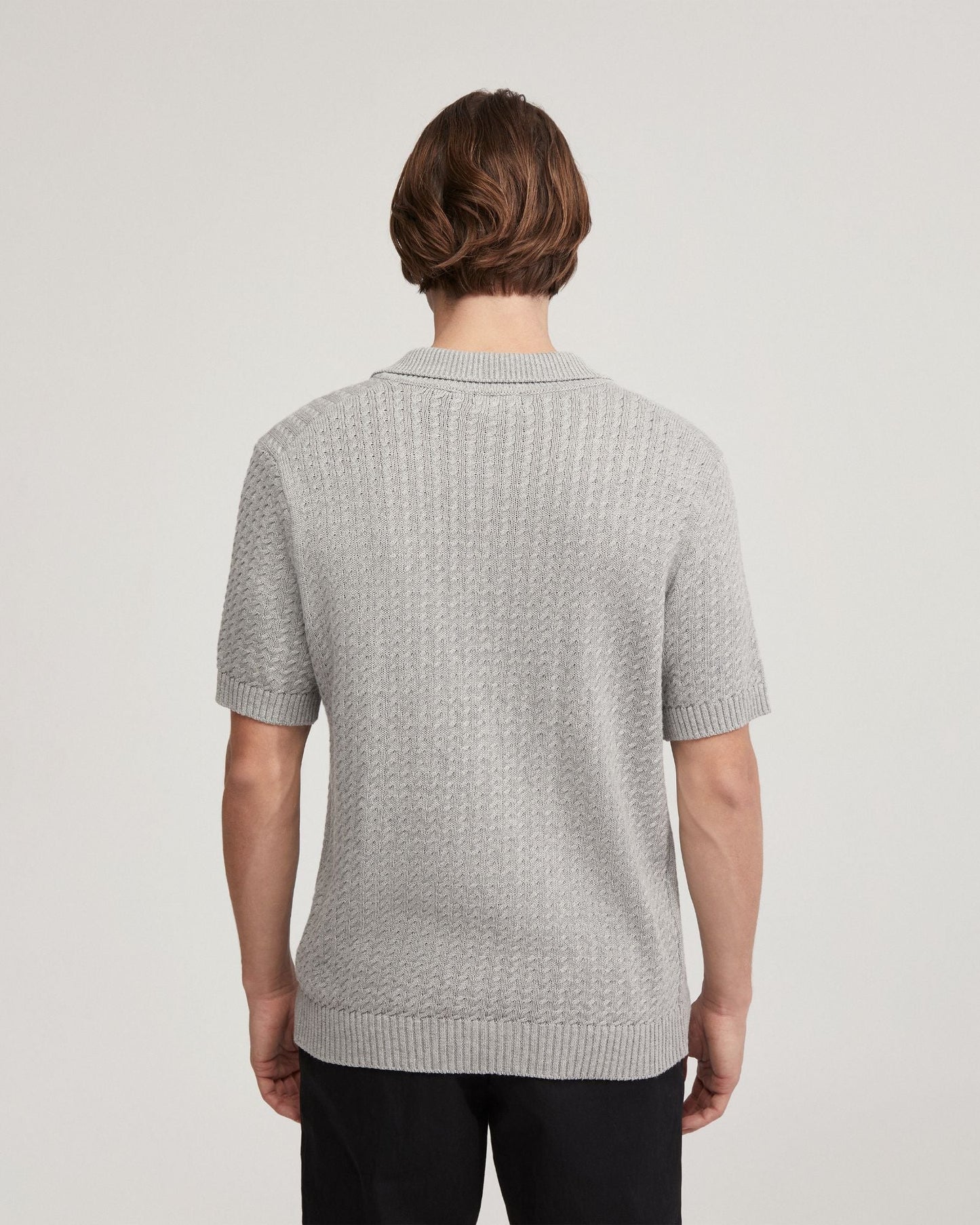 Harrison Cable Knit Polo