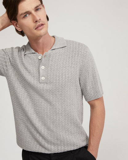 Harrison Cable Knit Polo