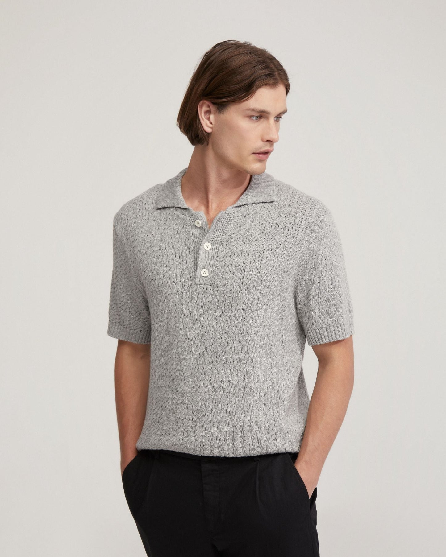 Harrison Cable Knit Polo