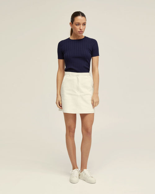 Sasha Crew Neck Rib Knit