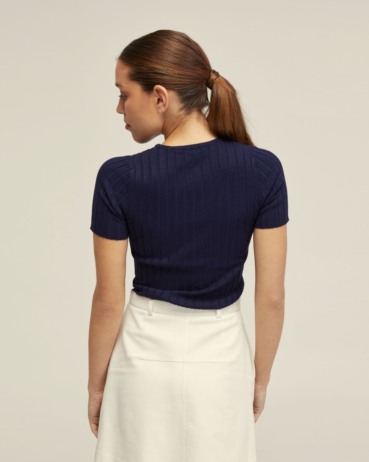 Sasha Crew Neck Rib Knit