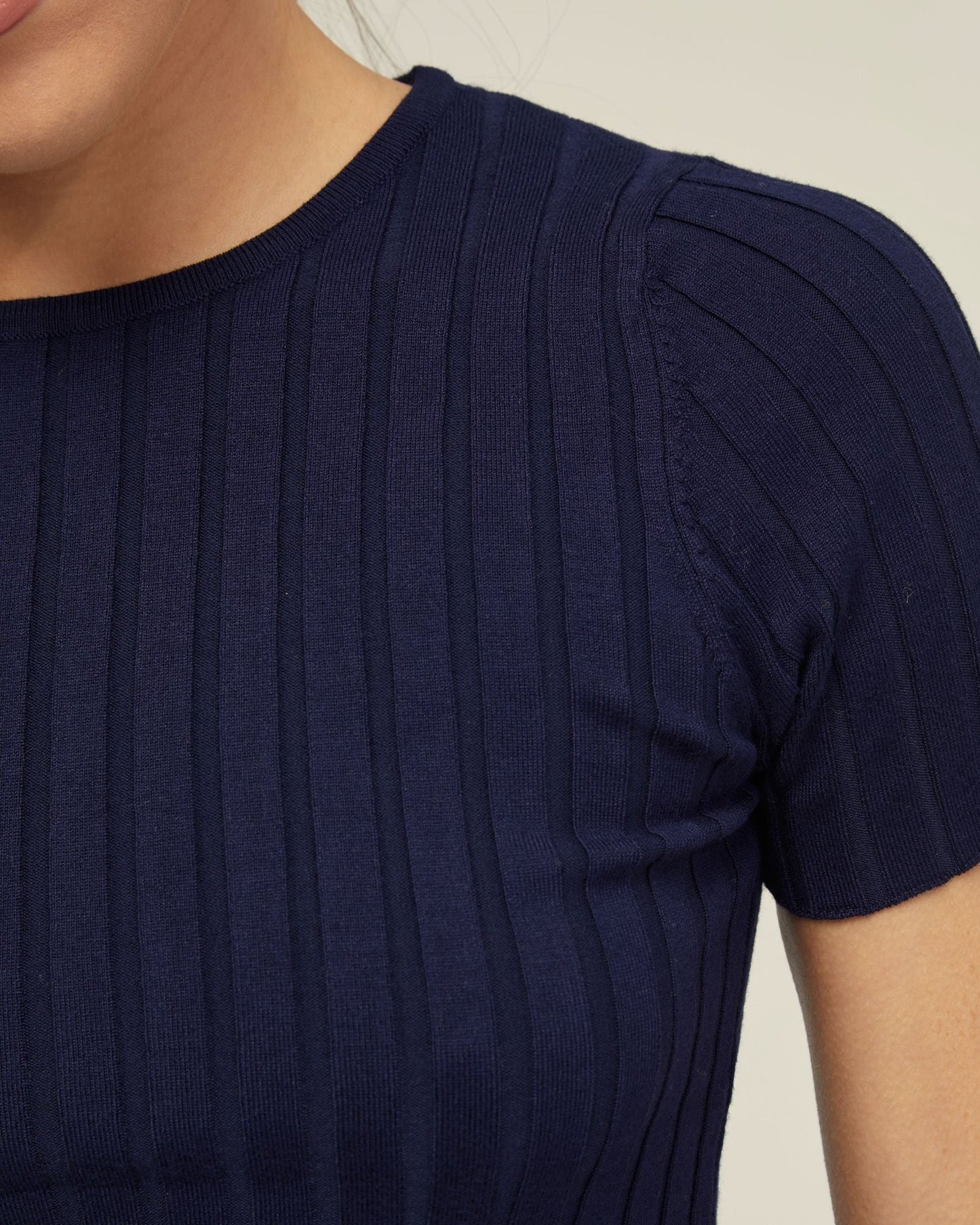 Sasha Crew Neck Rib Knit