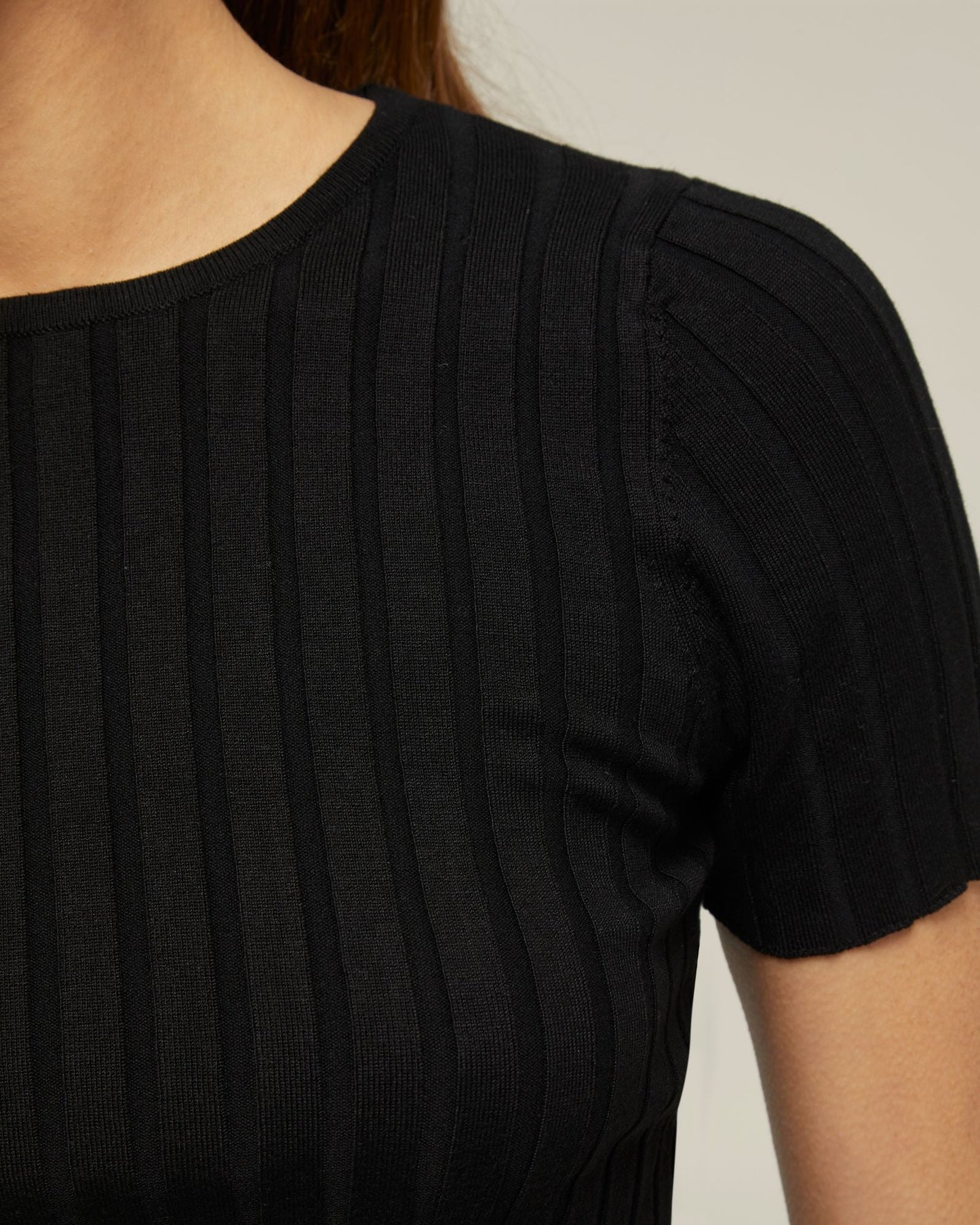 Sasha Crew Neck Rib Knit