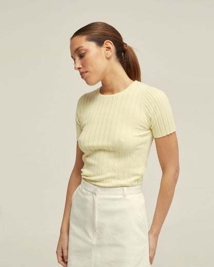 Sasha Crew Neck Rib Knit