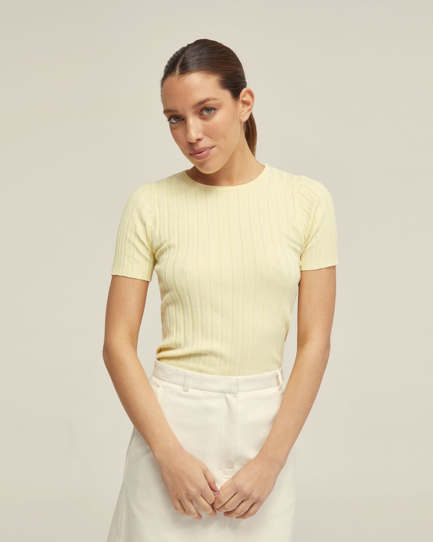 Sasha Crew Neck Rib Knit