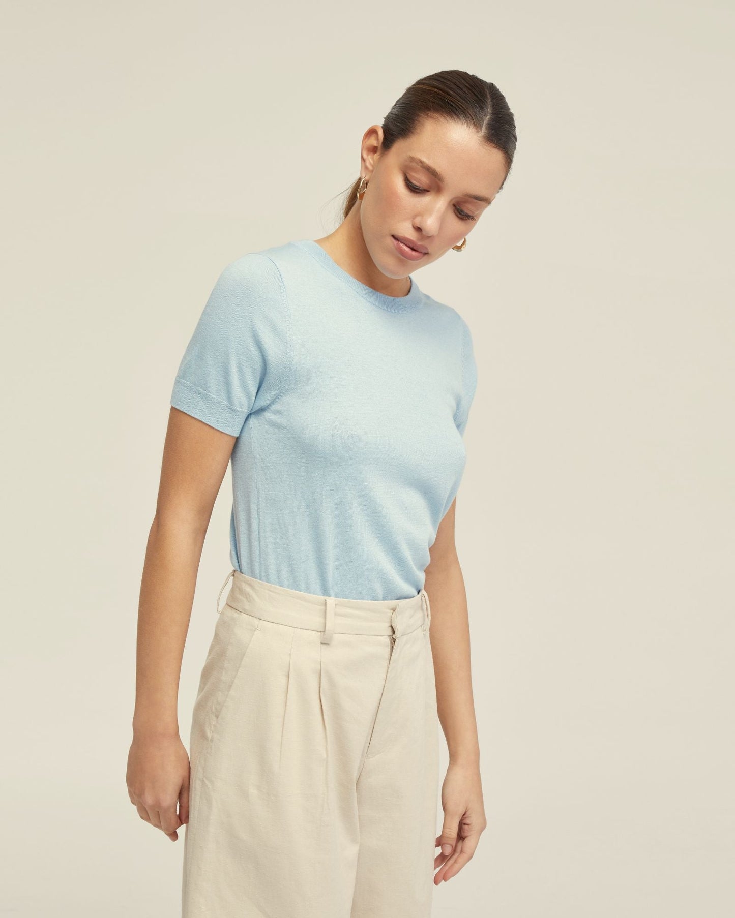 Grace Short Sleeve Cashmere Blend Knit