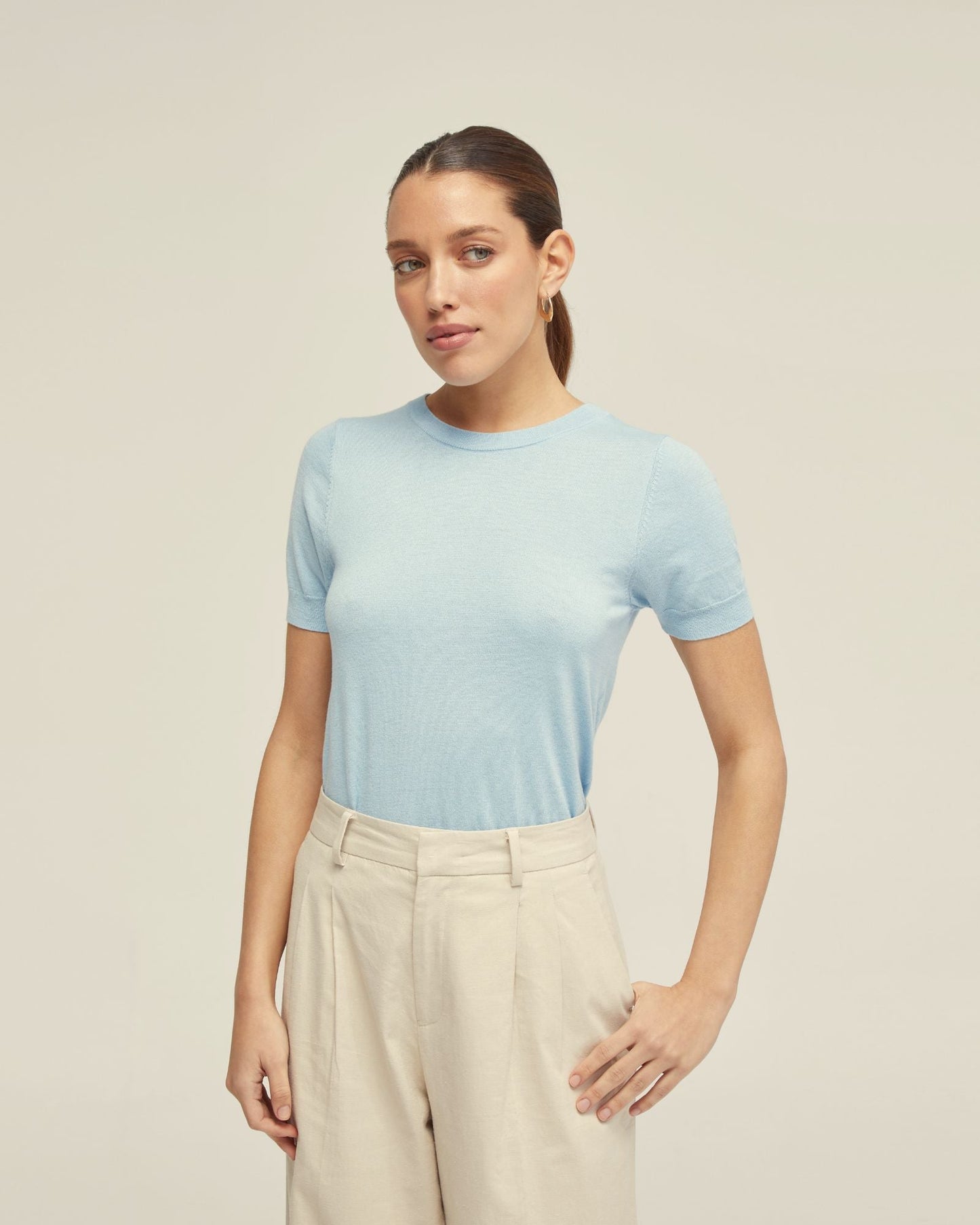 Grace Short Sleeve Cashmere Blend Knit