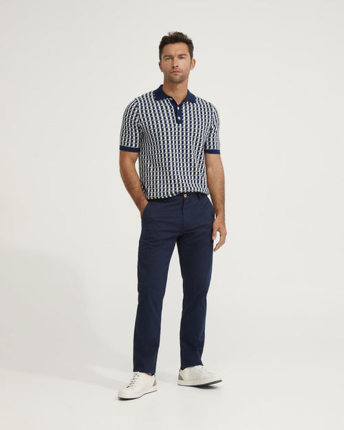 Louis Jacquard Knitted Polo