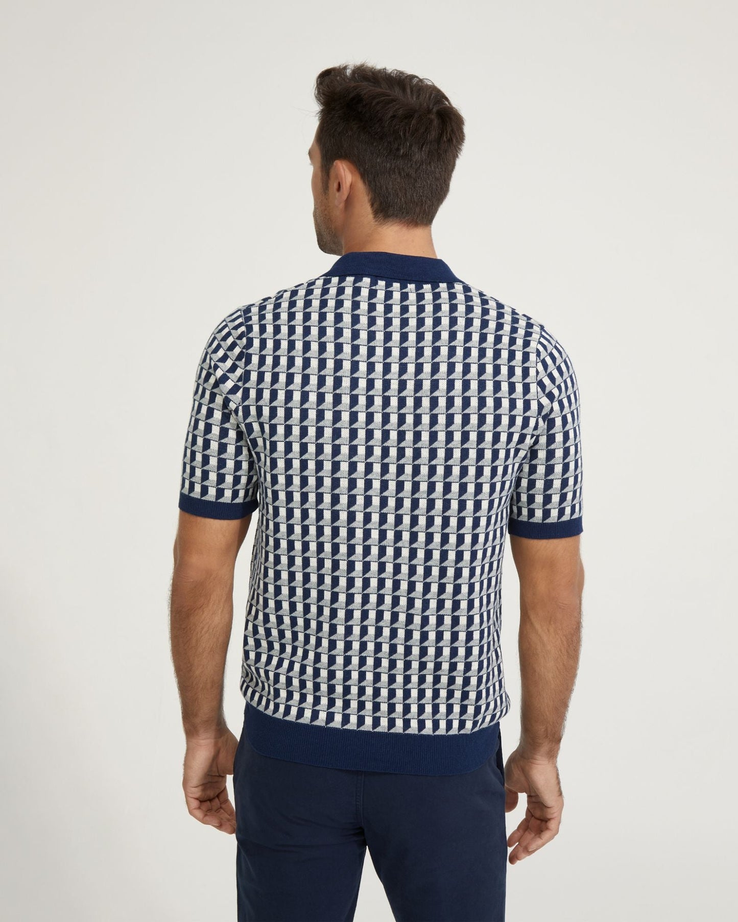 Louis Jacquard Knitted Polo