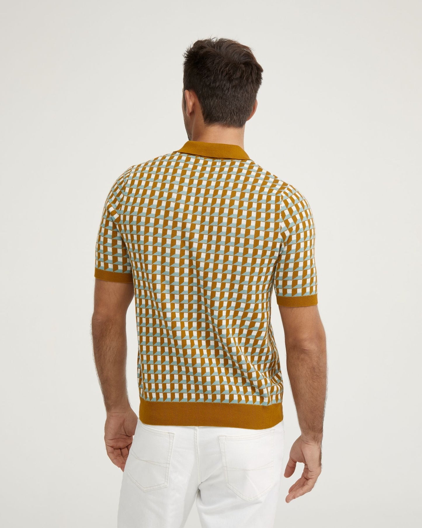Louis Jacquard Knitted Polo