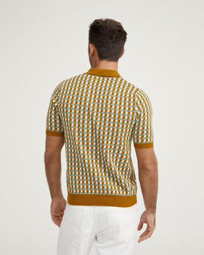 Louis Jacquard Knitted Polo