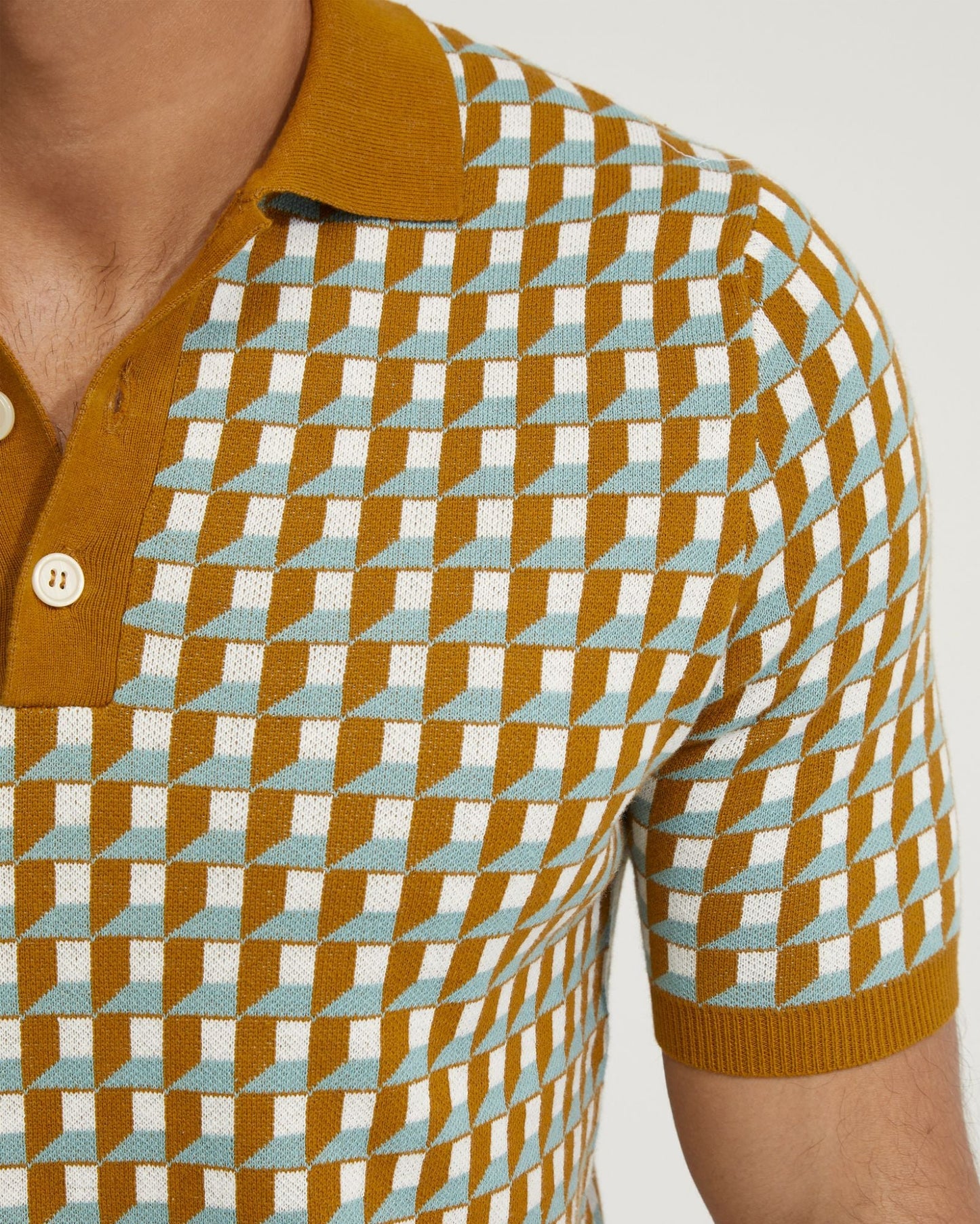 Louis Jacquard Knitted Polo