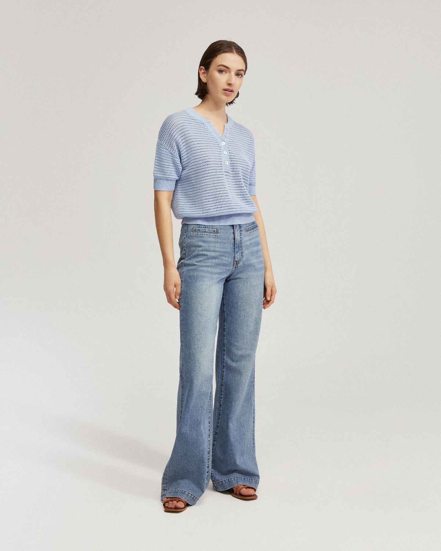 Gita Knitted Button Top