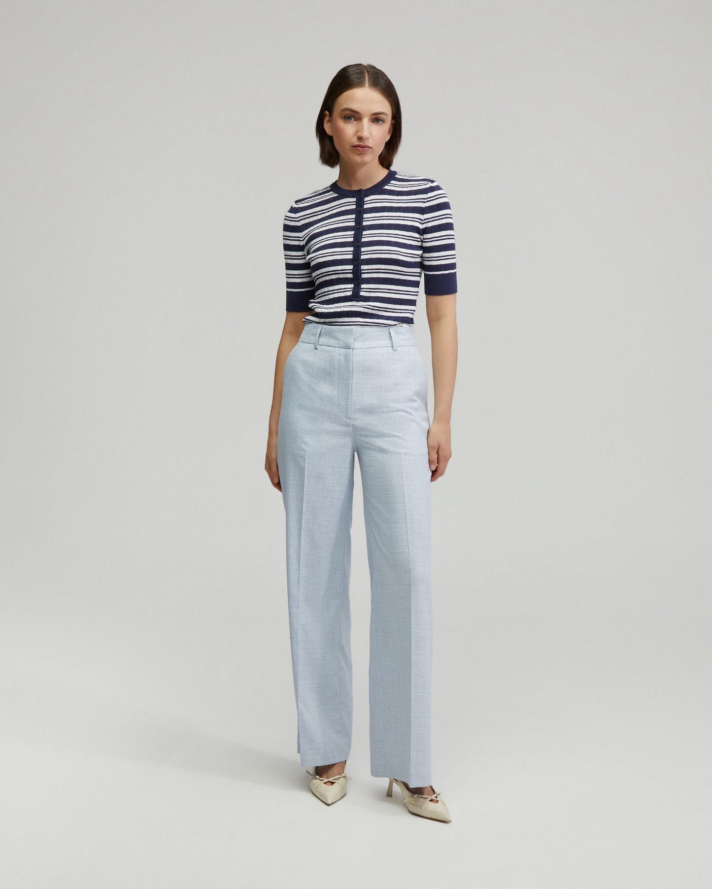 Maja Striped Button Knit