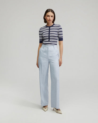 Maja Striped Button Knit