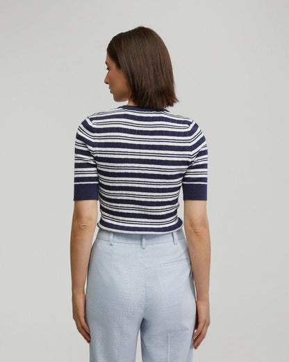 Maja Striped Button Knit