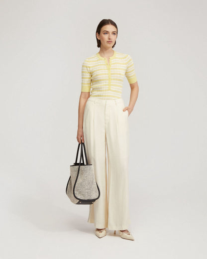 Maja Striped Button Knit