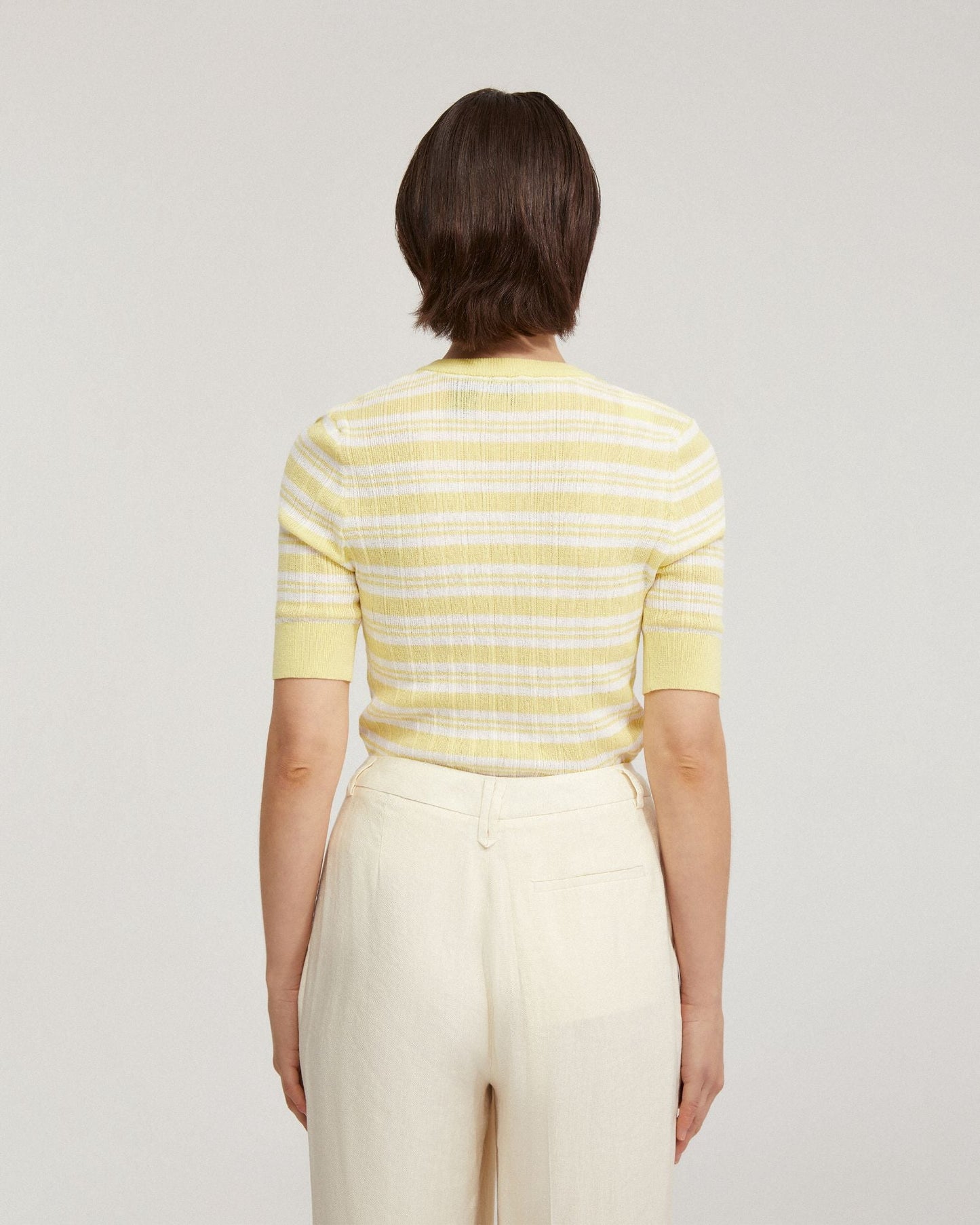 Maja Striped Button Knit