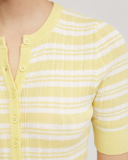 Maja Striped Button Knit